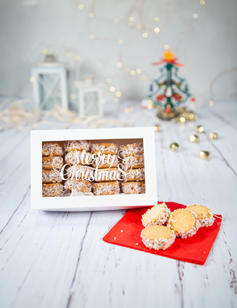 Minialfajores navideños