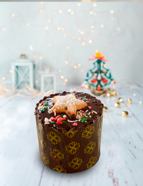 Miniponqué navideño de chocolate